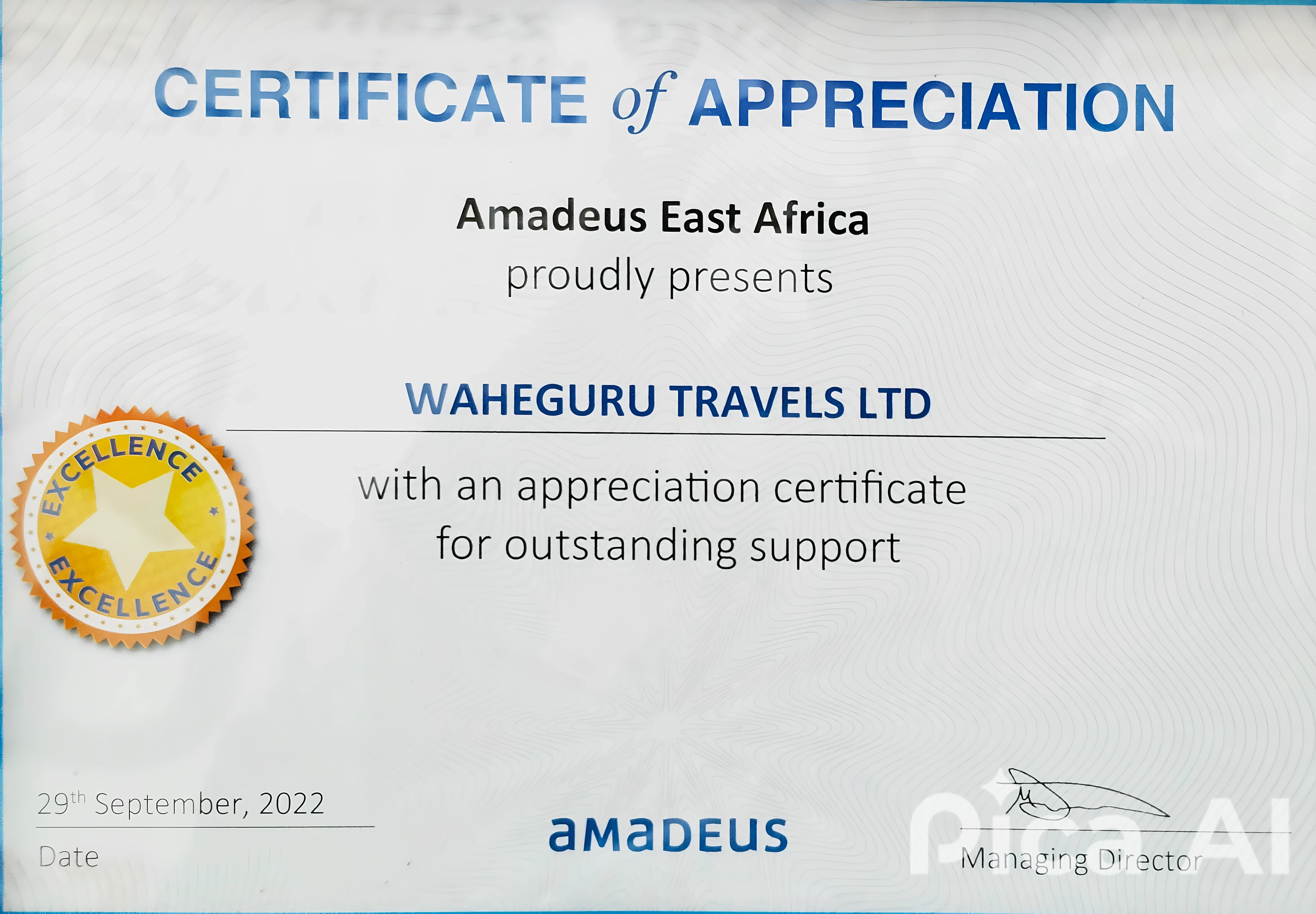 Sustainable Tourism Award